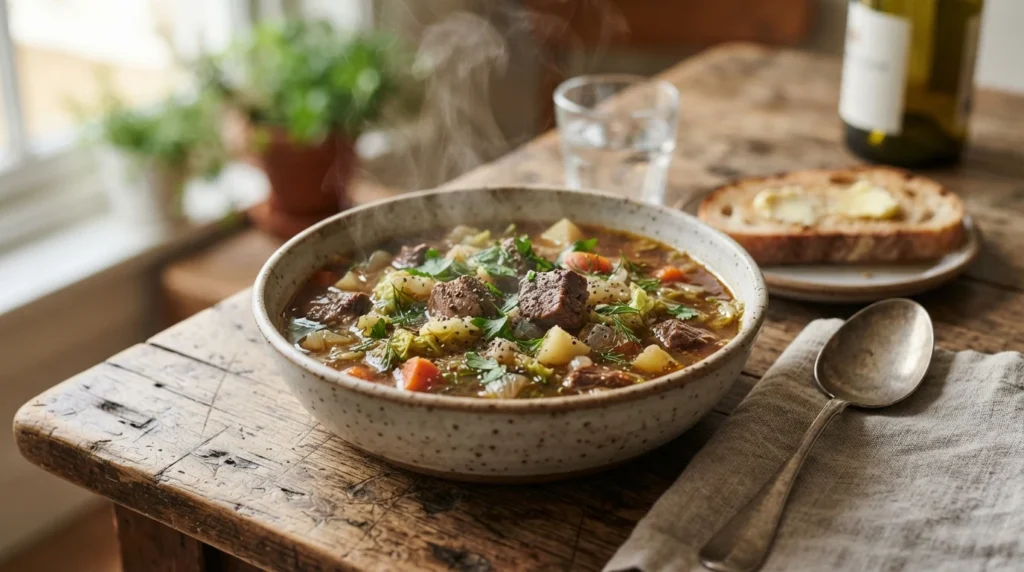 Keto Cabbage and Beef Soup Without Rice