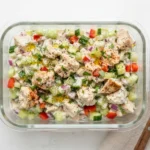 Keto Chicken Salad Lunch Boxes with Crunchy Vegetables
