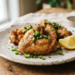 Air Fryer Salt & Pepper Wings with Fresh Chili Garnish