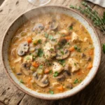 Creamy Keto Chicken and Mushroom Soup from Scratch