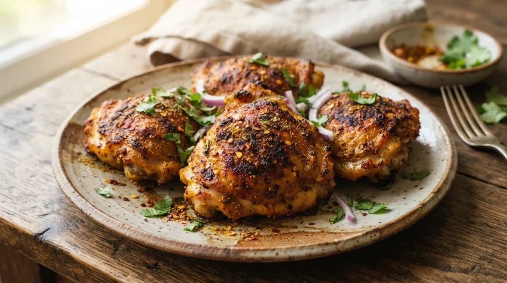 Air Fryer Tandoori Chicken Thighs Without Marinade