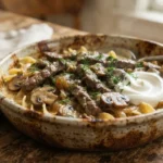 Keto Beef Stroganoff with Tender Sirloin Strips