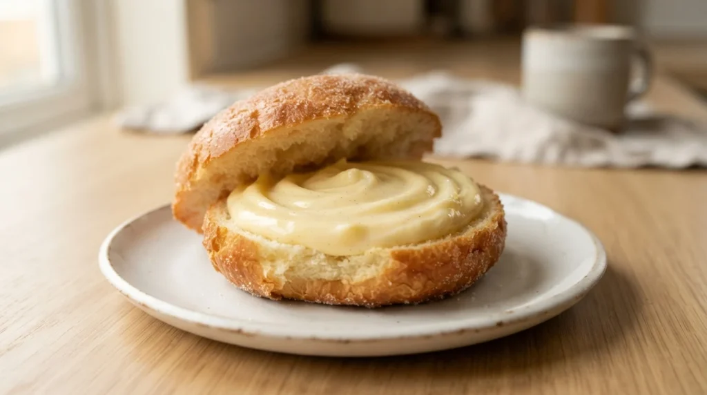 Air Fryer Custard-Filled Donut Buns with Chilled Cooked Custard