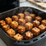 Crispy Air Fryer Extra-Firm Tofu Cubes with Cornstarch Crust