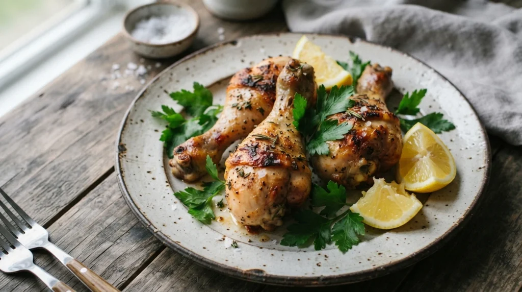Air Fryer Lemon Garlic Drumsticks with a Refrigerator Marinating Plan