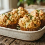 Air Fryer Savory Cheddar and Chive Muffins