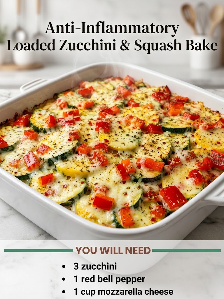 Anti-Inflammatory Loaded Zucchini & Squash Bake 🥒🧀