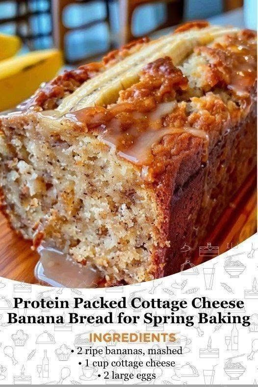 🍌 Protein-Packed Cottage Cheese Banana Bread