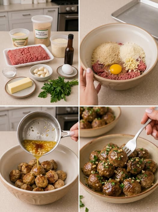 🧄 Steakhouse Garlic Butter Meatballs