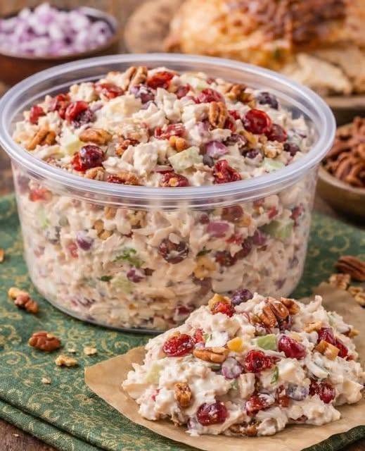 Creamy Cranberry Pecan Chicken Salad