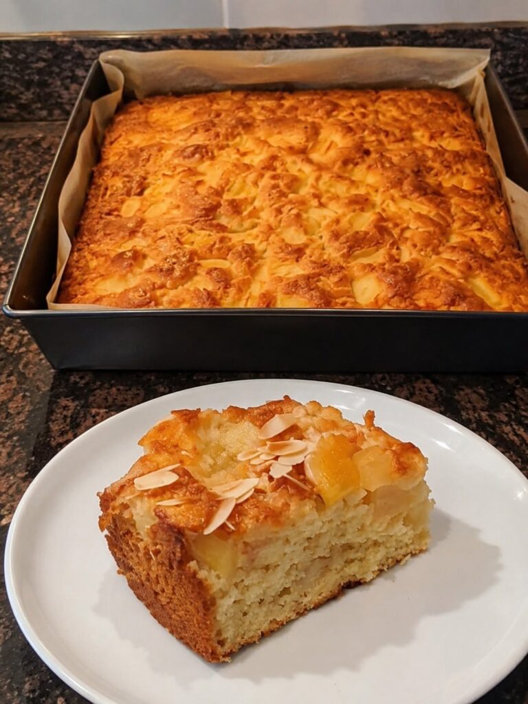 Vegan Peach & Almond Cake 🍑🌰