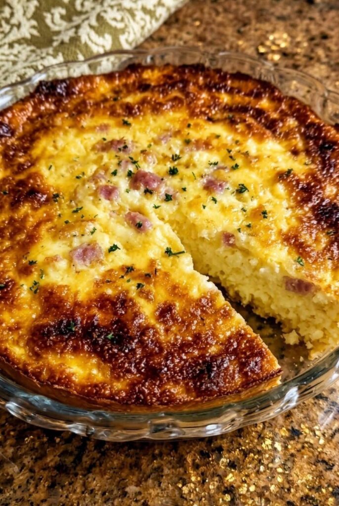 IMPOSSIBLE HAM AND SWISS PIE