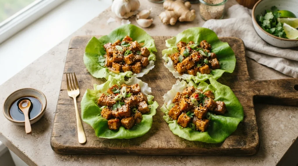 Keto Tempeh Lettuce Cups: A Measured Portion Guide