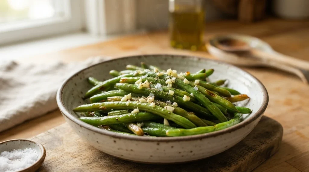 Keto Sauteed Green Beans with Garlic Butter