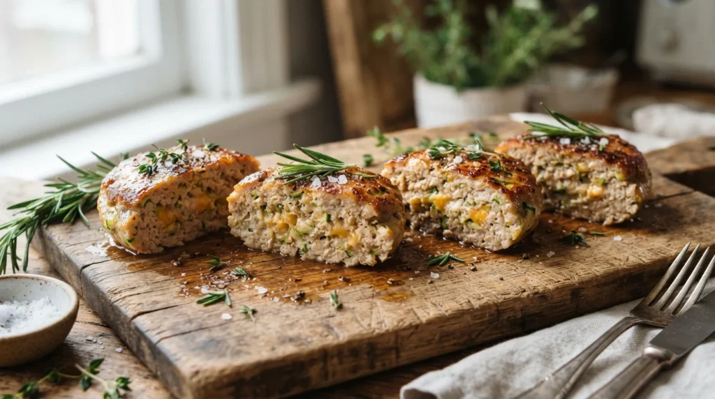 Keto Turkey Burger Patties with Zucchini for Moisture