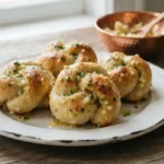 Air Fryer Garlic Knots with Butter Brushed On