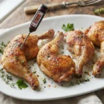 Air Fryer Chicken Leg Quarters with Joint Temperature Checks