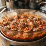 Keto Slow Cooker Turkey Meatballs in Tomato Sauce