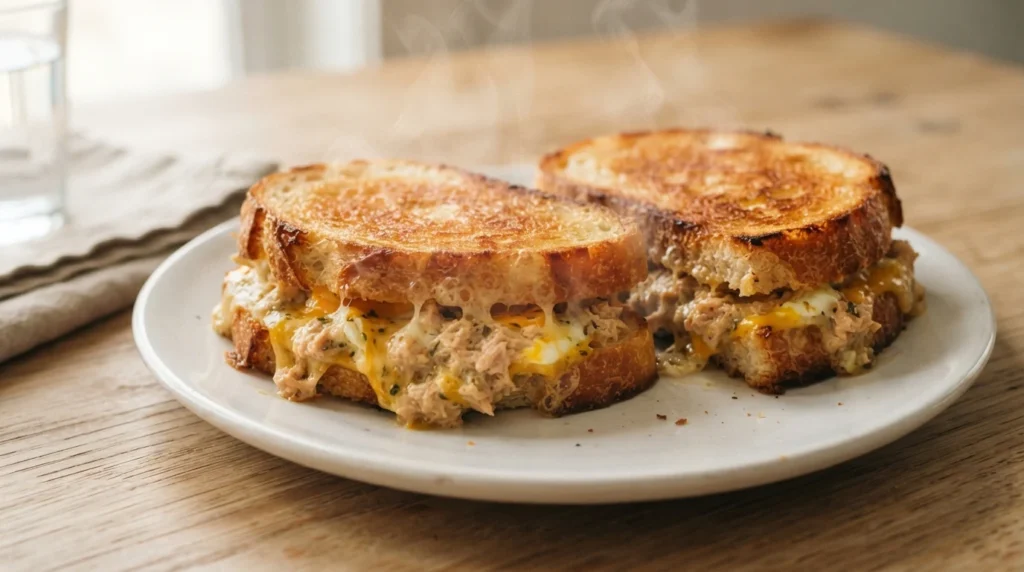Crispy Air Fryer Tuna Melt with Drained Filling