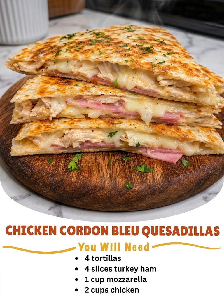 Chicken Cordon Bleu Quesadillas ππ§