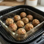 Air Fryer Beef Meatballs with a Light Breadcrumb Binder