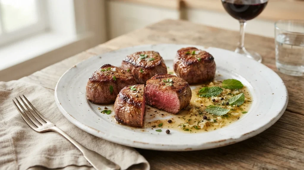 Air Fryer Sirloin Steak Bites with Garlic Butter Finish