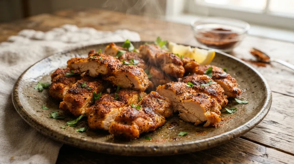Crispy Air Fryer Boneless Chicken Thighs with Smoky Dry Rub