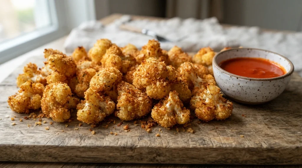 Air Fryer Buffalo Cauliflower: Crispy Dry Breading Method