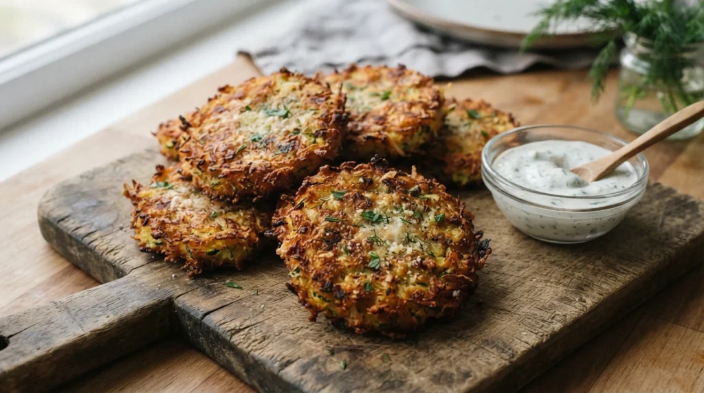 Air Fryer Zucchini Fritters with Moisture Control
