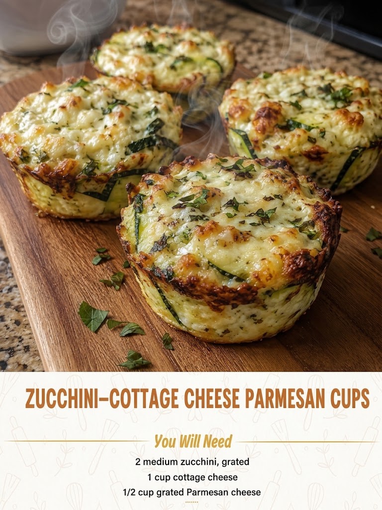 Anti-Inflammatory Zucchini–Cottage Cheese Parmesan Cups 🥒🧀