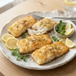 Air Fryer Cod Fillets with Lemon and Garlic