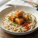 Crispy Air Fryer Buffalo Tofu Bites with Light Sauce