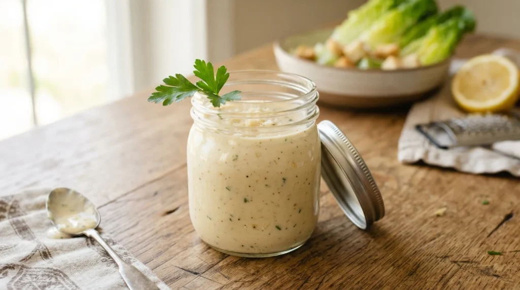 Keto Caesar Dressing: A Smooth, Creamy Emulsion with Low Carb