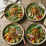 Air Fryer Chickpea Shawarma Bowls with Tahini Dressing