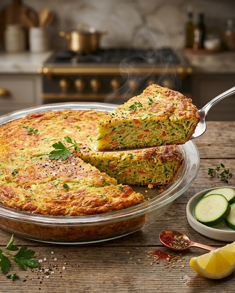 Zero-Point Delicious Crustless Zucchini Pie