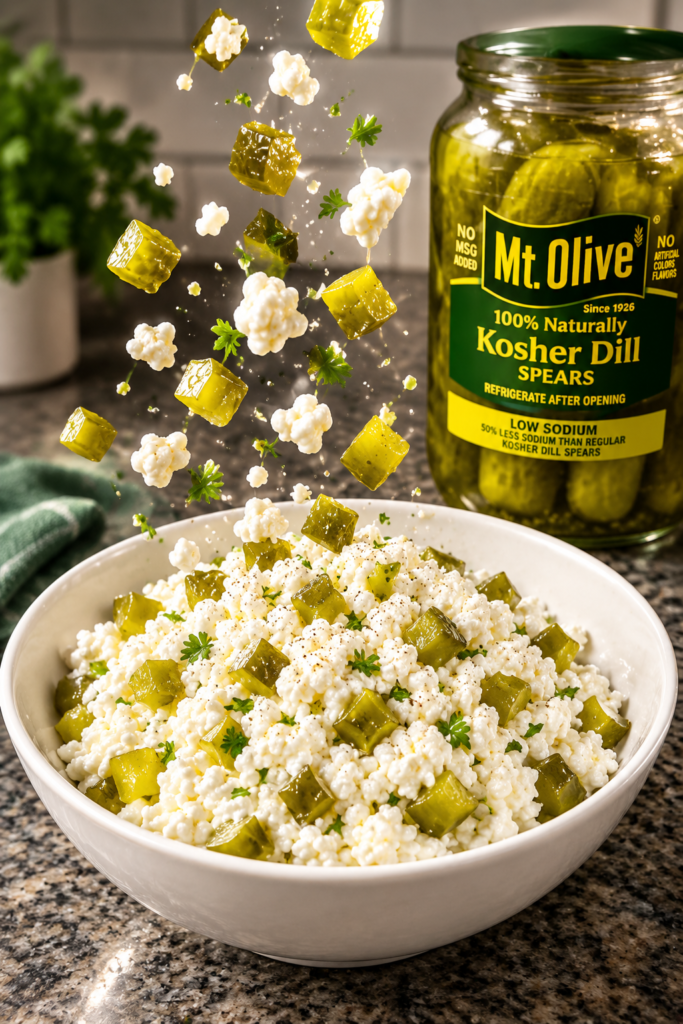 🥒 Cottage Cheese Pickle Bowl