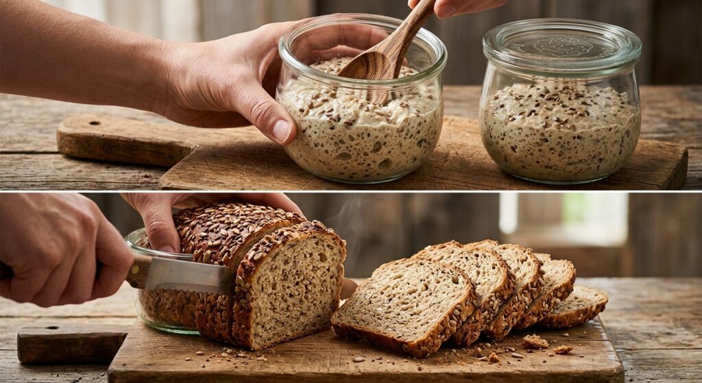 🌻 3-Ingredient Seeded Bread in a Jar