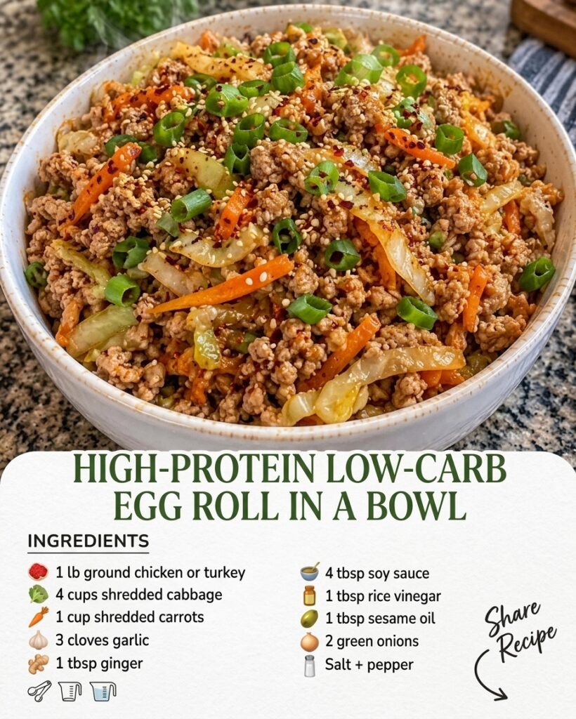 🥢 High-Protein Egg Roll in a Bowl