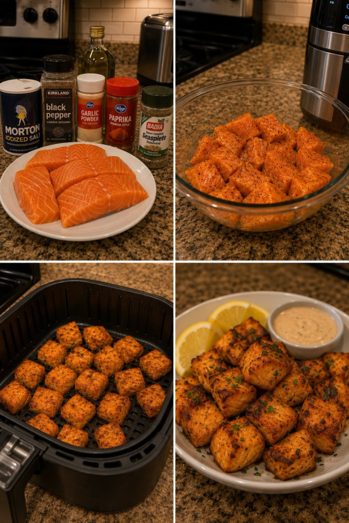 Air Fryer Salmon Bites 🐟