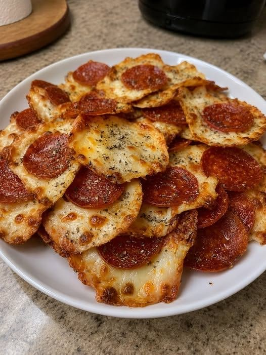 Air Fryer 2 Ingredient Pizza Chips