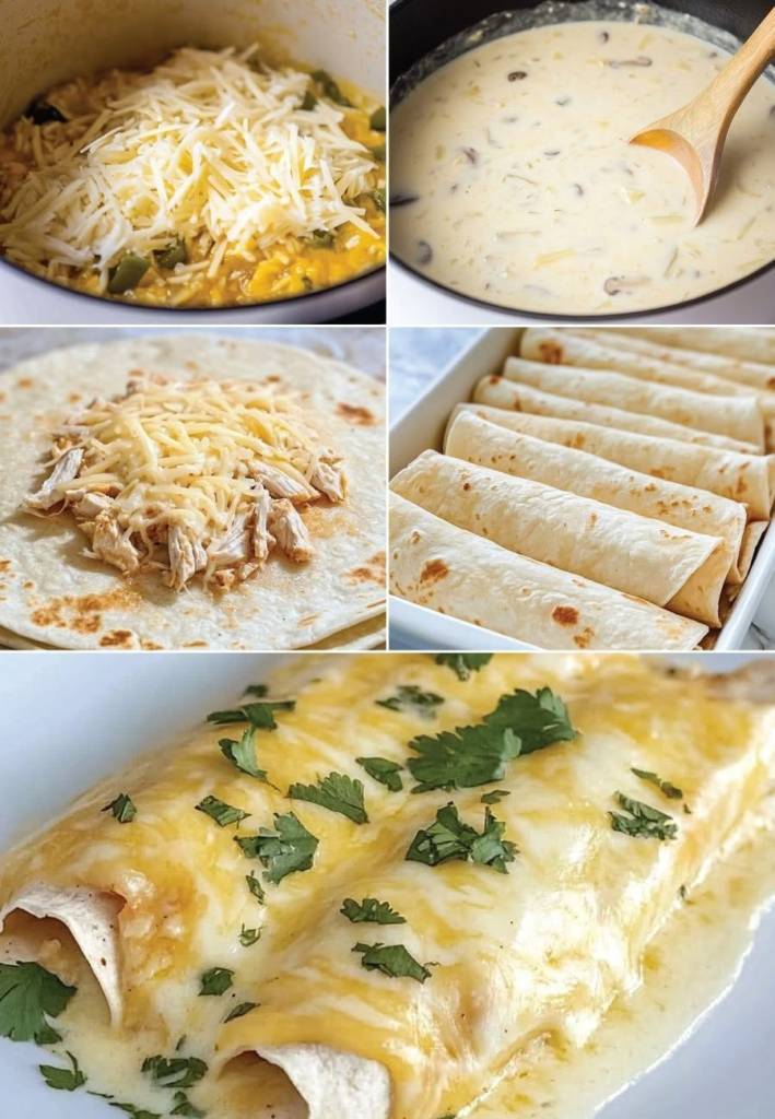 White Chicken Enchiladas