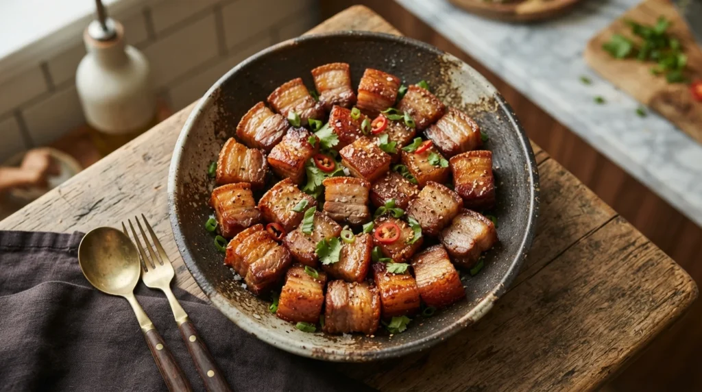 Keto Pork Belly Bites with Crispy Edges