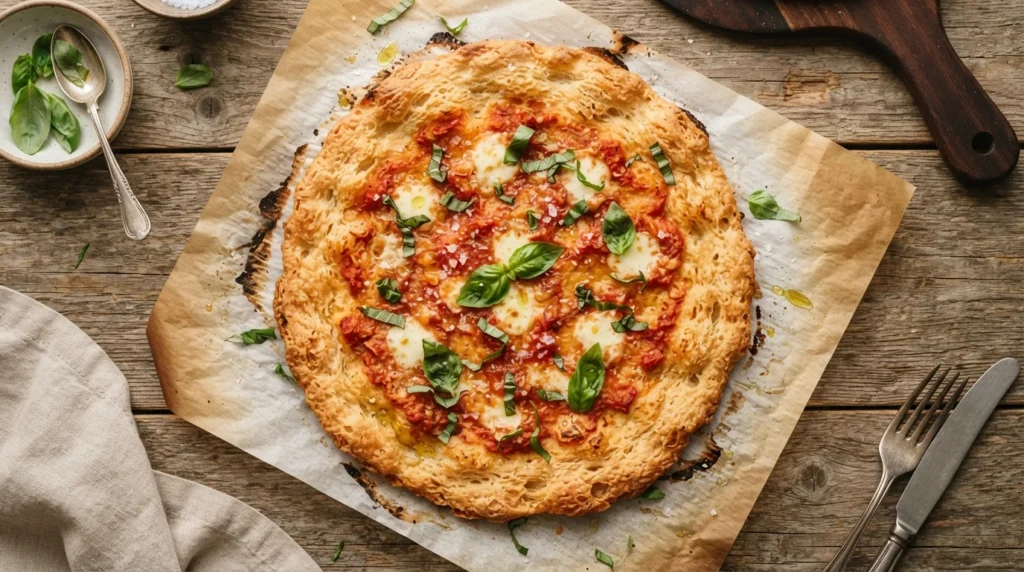 Keto Almond Flour Pizza Crust Without Mozzarella