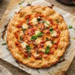 Keto Almond Flour Pizza Crust Without Mozzarella