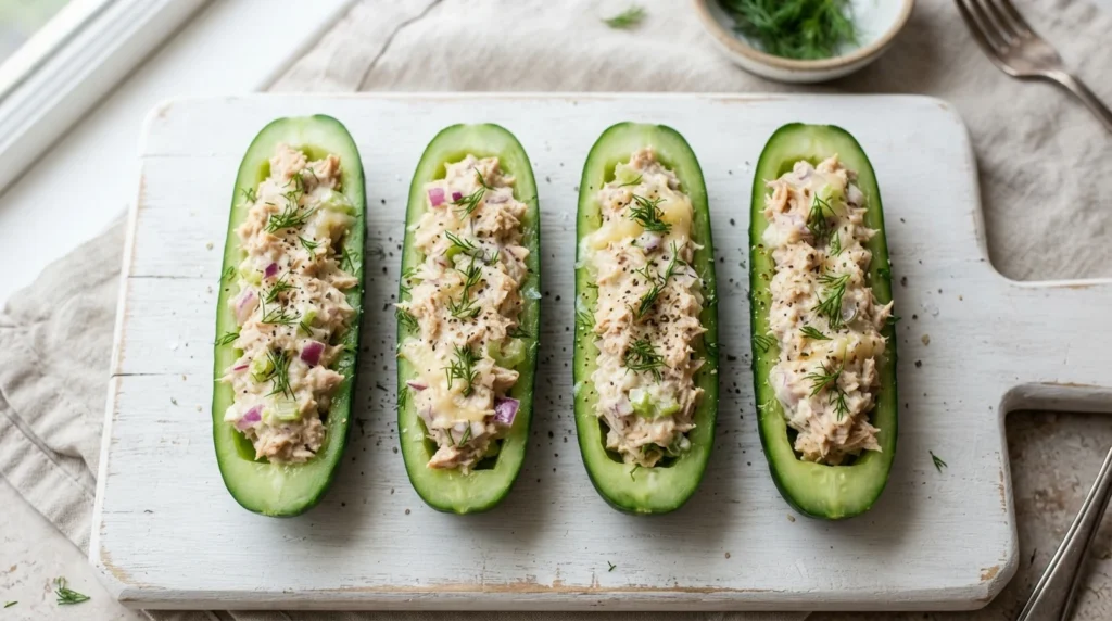 Keto Tuna Cucumber Boats: A Moist, Low-Carb Lunch Idea