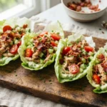 Keto Turkey Club Lettuce Wraps with Bacon
