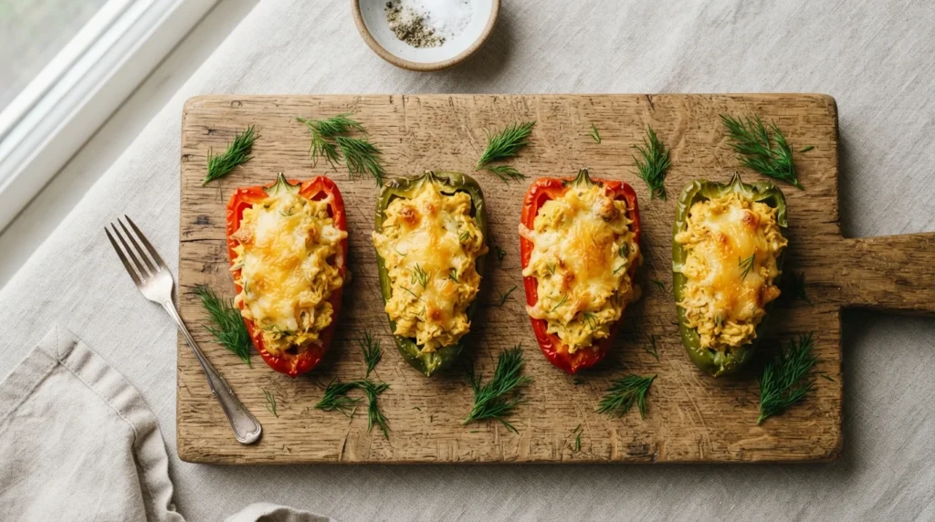 Keto Tuna-Stuffed Mini Peppers: A Chilled Lunch Solution