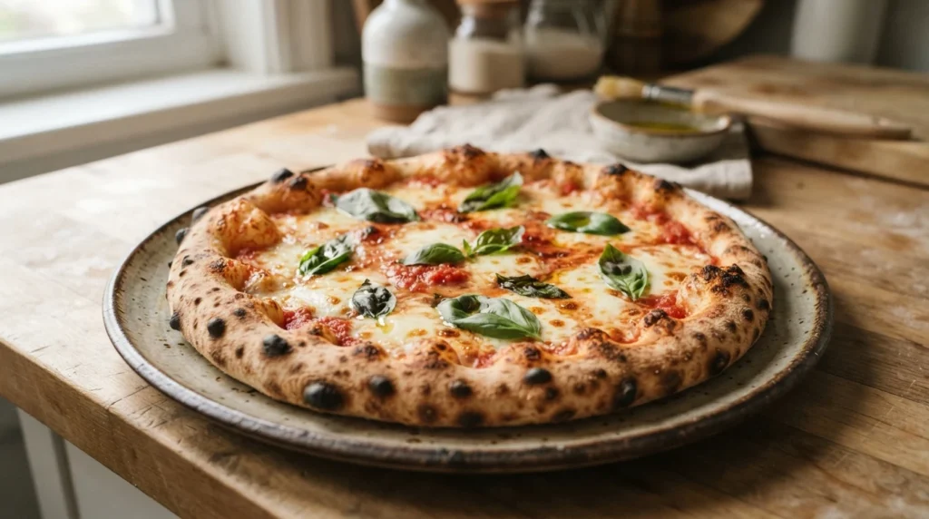 Air Fryer Margherita Pizza with Well-Drained Mozzarella