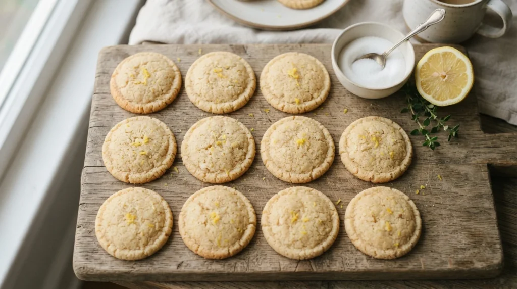 Keto Lemon Almond Cookies with a Tender Center