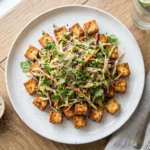 Keto Crispy Tofu with Sesame Cabbage Slaw